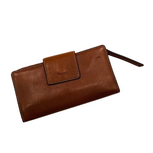 Fossil brown leather wallet - Picture 1 of 3